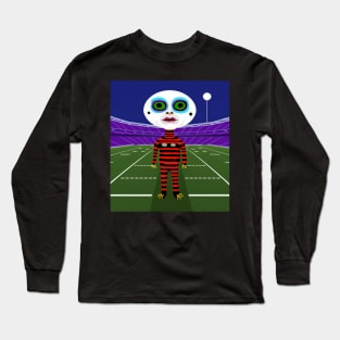 AI generated weird creature on Football field Long Sleeve T-Shirt